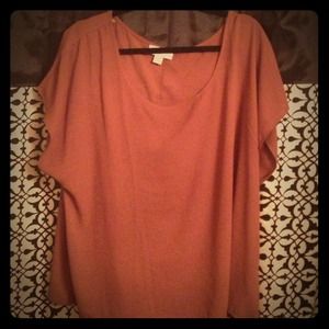 Women's Plus Size 3x Brown Basic Top