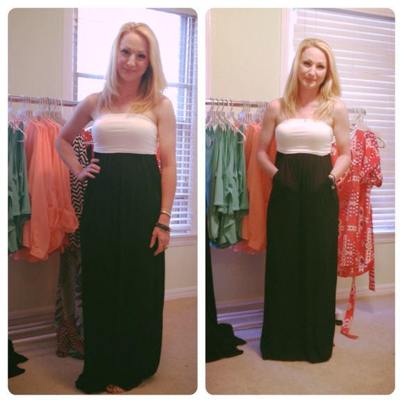 {Hidden Pocket Color Block Maxi} - Picture 1 of 1