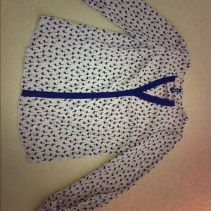 Small peppermint long sleeve goose blouse