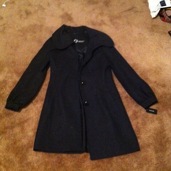 Charcoal grey guess pea coat