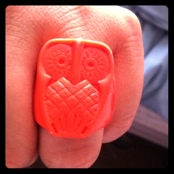Orange Owl ring