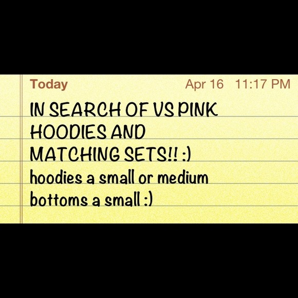 In search of vs hoodies and sets!