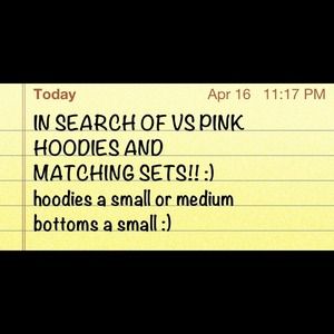 In search of vs hoodies and sets!