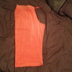 VS plush capris. Very comfy, no rip, stains, tears