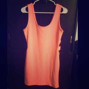 Light coral mini dress