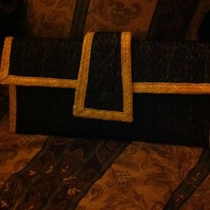 Clutch straw bag