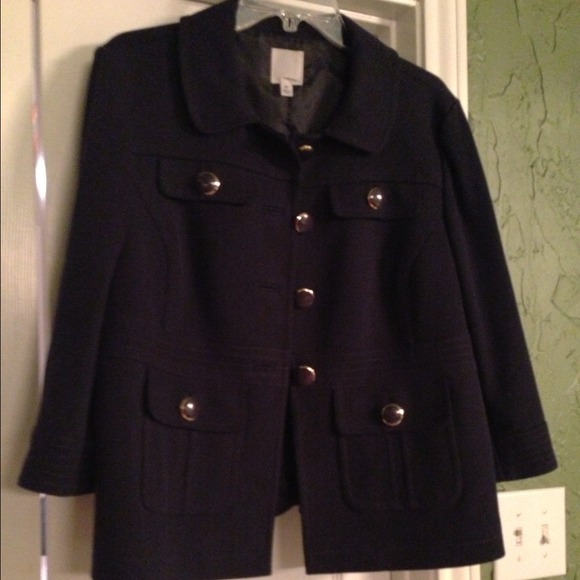 Navy halogen blazer from Nordstrom.