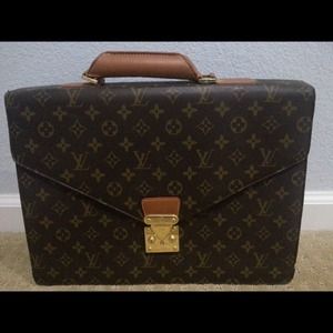 Vintage inspired LV briefcase