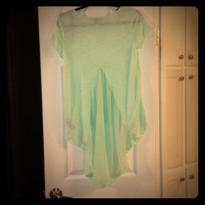 🌟SOLD🌟Mint Hi-Lo Top with sheer back