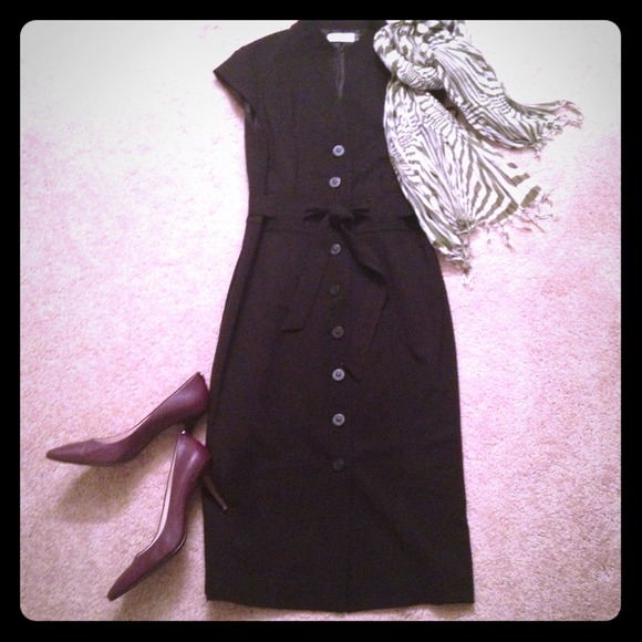 Sleek button front dress