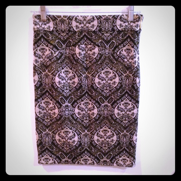 Juicy Couture Baroque Jaquard Pencil Skirt