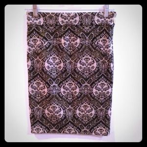 Juicy Couture Baroque Jaquard Pencil Skirt