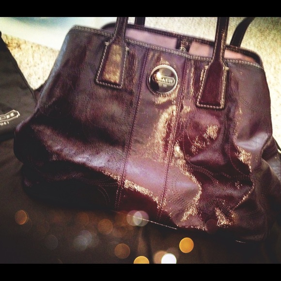 REDUCED AUTHENTIC COACH PURSE DARK PURPLE