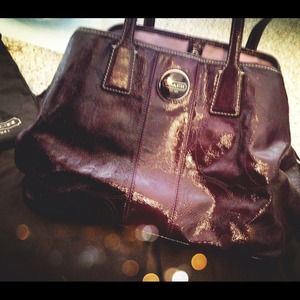 REDUCED AUTHENTIC COACH PURSE DARK PURPLE