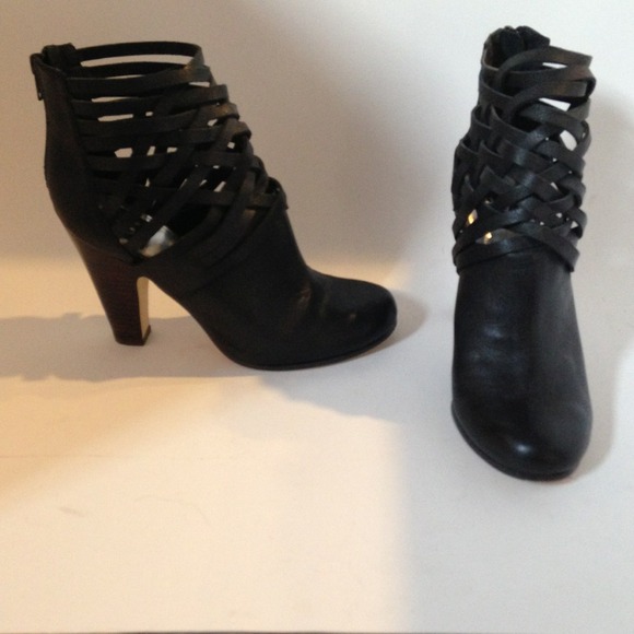 DV dolce vita black leather heels