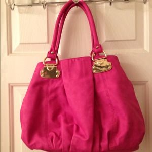 Leather pink purse