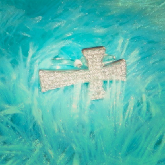 REDUCED ! Sideways cross double finger ring