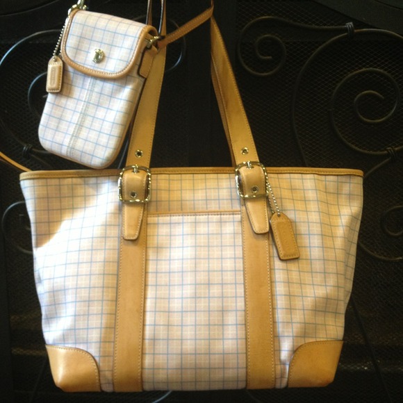 Coach purse with matching cellphone case