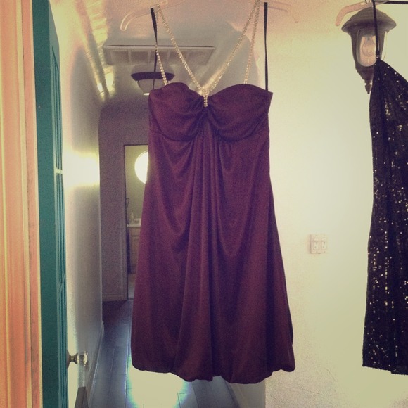 dress with rhinestone straps