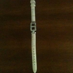 White Bracelet with rhinestone design