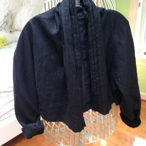 Linen jacket with open front