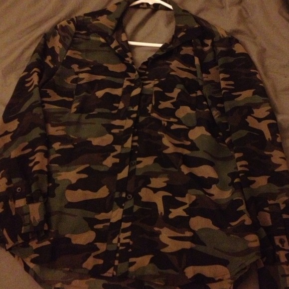 Sheer camo long sleeve
