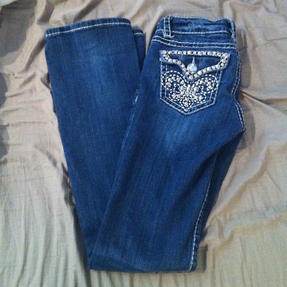 Size 3 boot cut studded jeans