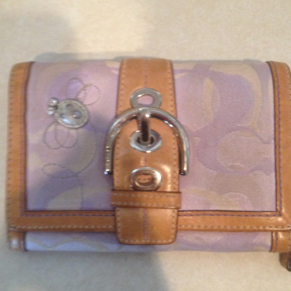Retired coach bumbler bee wallet purple