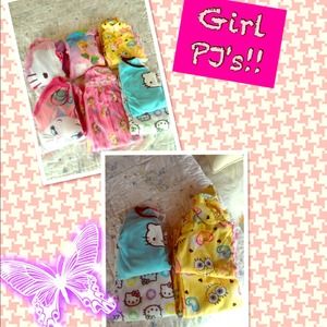 🎀RESERVED 🎀Bundle of 6 pair of 3T-4T girl jammie