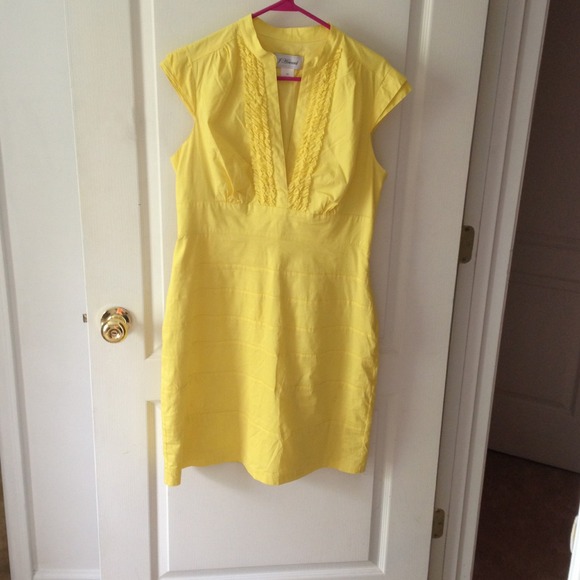 NWOT J Howard yellow cap sleeve sundress