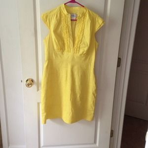 NWOT J Howard yellow cap sleeve sundress