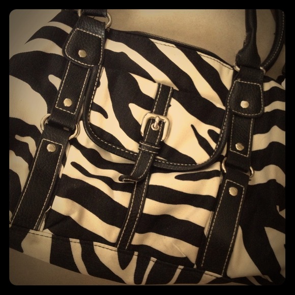 Zebra printed handbag!