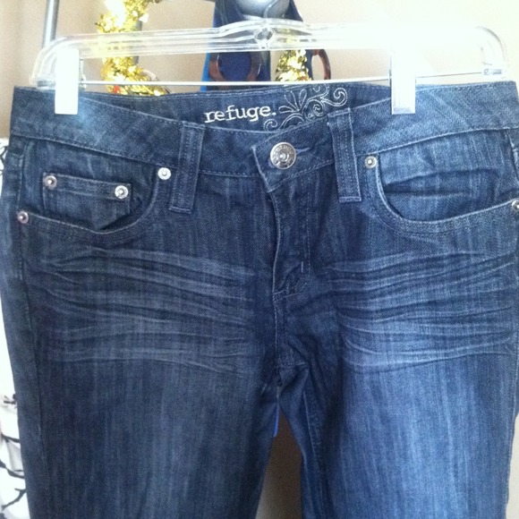 refuge dark wash jeans - Picture 1 of 4