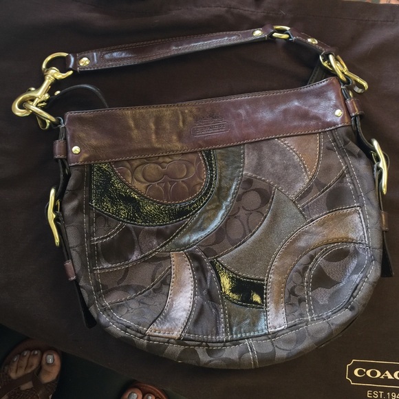 💕Authentic Coach Zoe Patchwork 💕One of a kind. - Picture 2 of 4