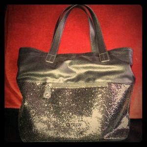 LIKE NEW Jessica Simpson glittery black purse.