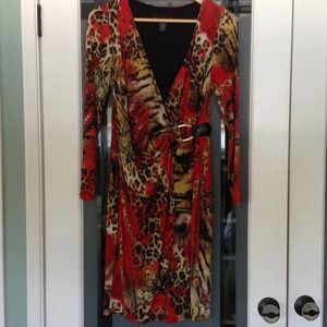 Lined wrap dress