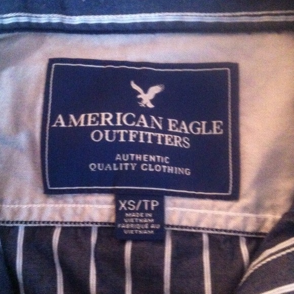 Blue American Eagle button-up - Picture 2 of 3