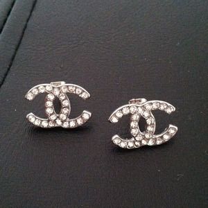 Faux Diamond CC style Fashion Earrings
