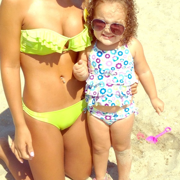 Neon bathing suit