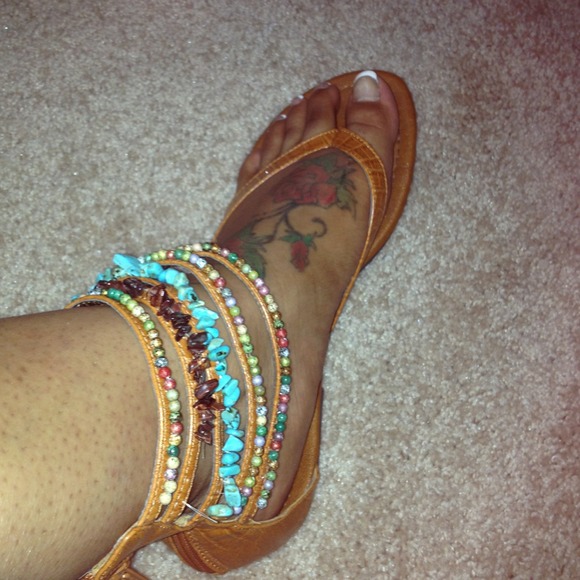 Super cute beaded sandals