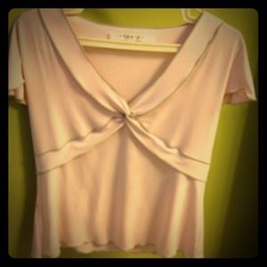 Studio M, soft pink blouse.