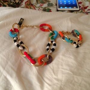 NWT Noir Jewelry Necklace and Bracelet set