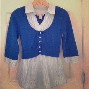 Collar cardigan top