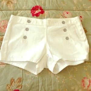 White high waisted shorts