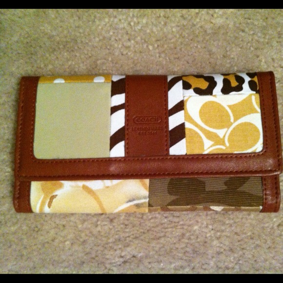 Coach wallet with checkbook cover