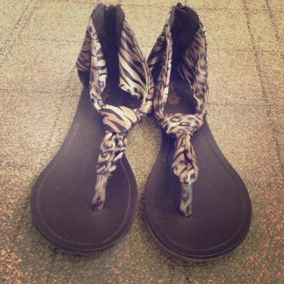 Leopard print sandals