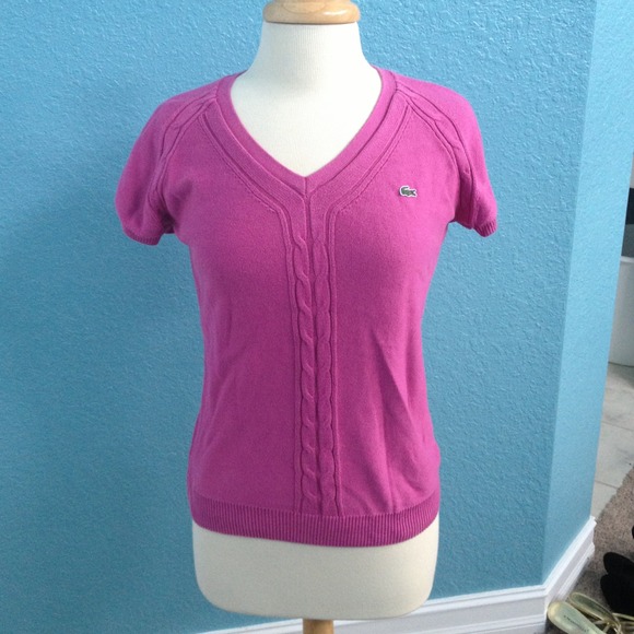 Lacoste Sweaters - BUNDLED  Lacoste pink short sleeve sweater