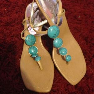 New without tags turquoise sandals Jessica Simpson