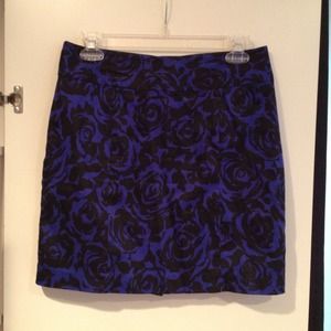 Black and Blue Rose Skirt from F21