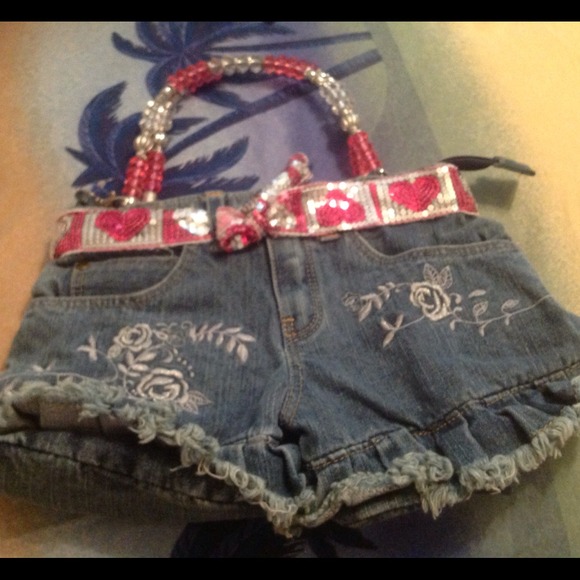 Blue jeans material hip style purse